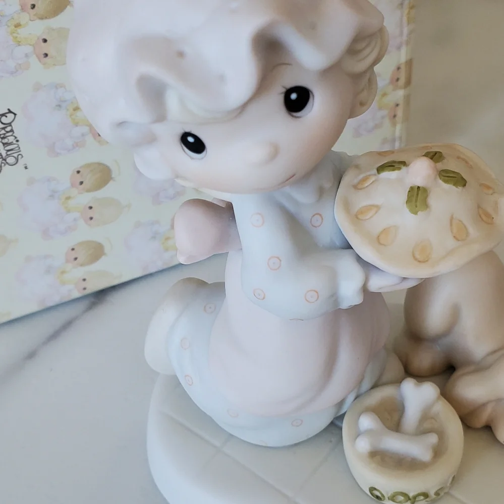 Precious Moments Dropping Over For Christmas Figurine 1982